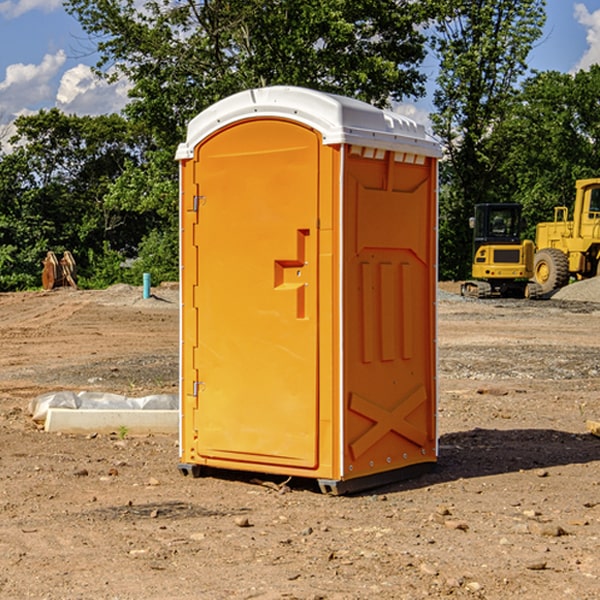 can i customize the exterior of the portable restrooms with my event logo or branding in Goose Lake